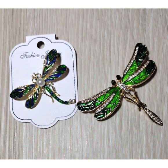 Jewelry - 2 Dragonfly Brooches